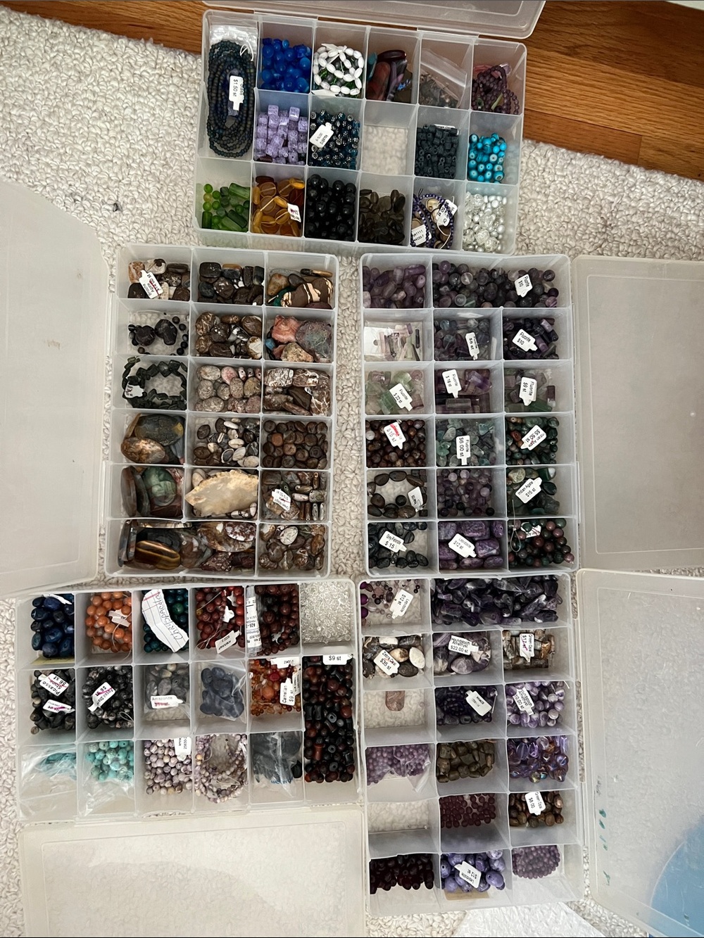 Assorted Semi-Precious Stone Beading supplies- Mixed Colors/ assorted beads LOT - Picture 14 of 15